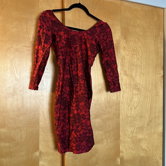 2 for $29 | Red American Apparel Bodycon Dress - Picture 2 of 8